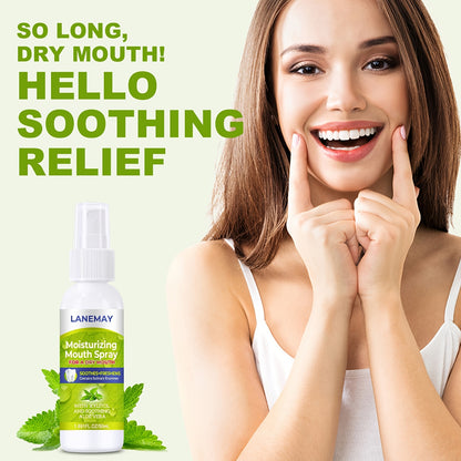 Lanemay Alcohol-Free Dry Mouth Moisturizer with Xylitol and Aloe Vera - Instant Relief Salivary Enzyme Breath Freshener, 1.69fl oz/50ml