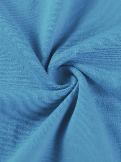 T-shirt infantil de cor sólida, blusa casual de manga curta, t-shirt infantil para o verão.