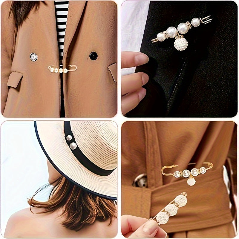 Conjunto com 12 peças (estilos e tamanhos variados aleatoriamente). Conjunto com tamanhos sortidos e embalagem aleatória. Alfinetes de cintura para ajuste, molas multifuncionais para roupa, suspensórios, saias e calças anti-exposição.