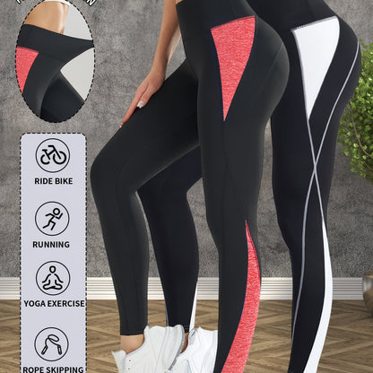 2-Pack Women's Non-See-Through Yoga Pants - High-Waisted Tummy Control Leggings, Quick-Dry Stretchy Workout Pants for Gym, Running, Pilates - Non-Slip Grip & All-Season Fitness Apparel (Machine Washable) - Ideal Gift for Wome