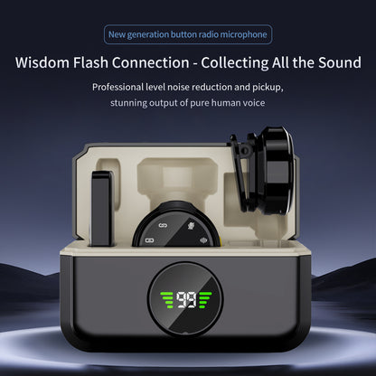Professional Wireless Lavalier Microphone with Noise Cancellation, USB-C Rechargeable, Compatible with for iphone 17/16/15 & Android, Compact Design for Vlogging, Interviews, Conferences, and Content Creators, Vlogging Microp