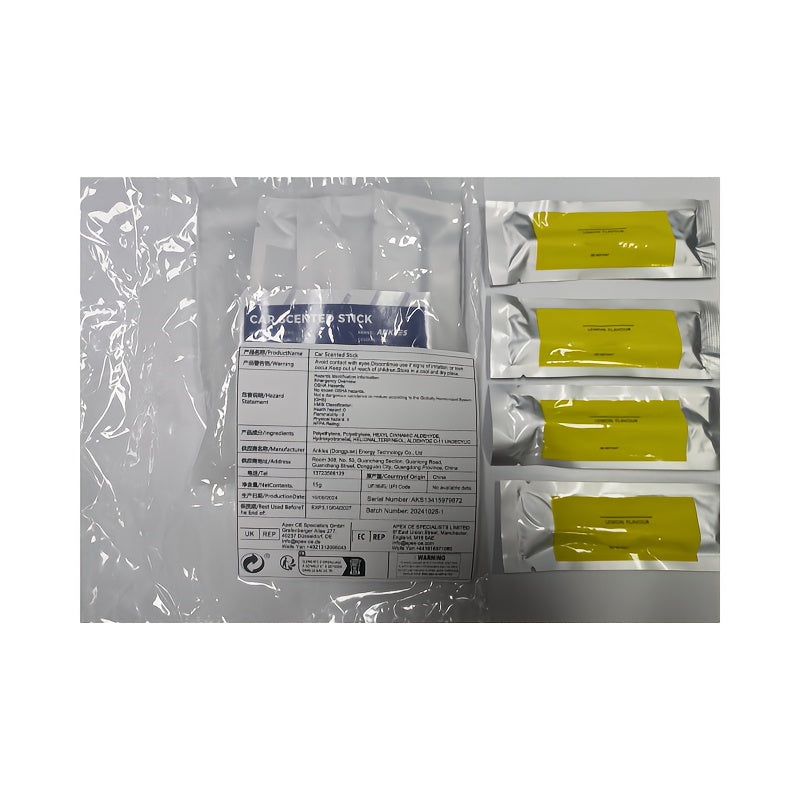 4-Pack Aromatherapy Car Air Freshener Sticks, Essential Oil Diffuser, Long-Lasting Fragrance, Compressed Scent Tablet, Incense Stick for Vehicle Interior, Home & Office Use