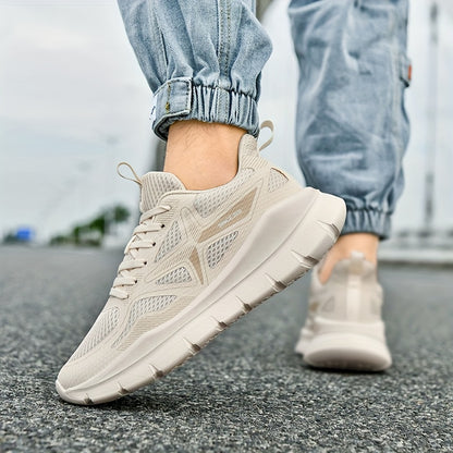 Ténis desportivos unissexo para corrida de rua, ténis casuais, respiráveis ​​e leves de cano baixo com sola grossa para todas as estações, calçado desportivo confortável e durável para caminhadas e atividades ao ar livre - fecho com atacadores.