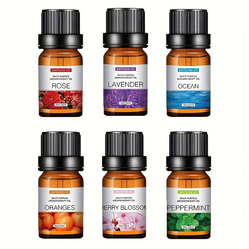 Each - Premium Essential Oil Set for Diffusers, Humidifiers, Candles &amp; Hair Care - Includes Rose, Ocean, Cherry Blossom, Lavender, Jasmine, Sandalwood, Sweet Orange, White Tea, Lemon, Mint, Mini