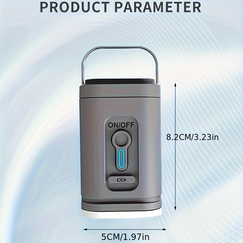 2-in-1 Portable Cordless Electric Air Pump with Built-in LED Light - Rechargeable Lithium Battery Outdoor Camping Gear for Inflatables, Tents, and Emergency Lighting