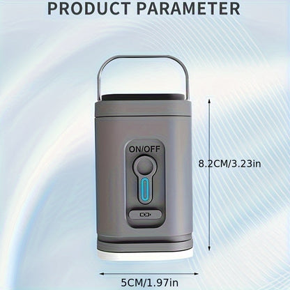 2-in-1 Portable Cordless Electric Air Pump with Built-in LED Light - Rechargeable Lithium Battery Outdoor Camping Gear for Inflatables, Tents, and Emergency Lighting