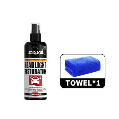 50ml Ceramic Headlight Restoration Spray, Premium Car Headlight Repair Tool - Remove Yellowing and Oxidation, Restore Clarity, Long-lasting Light Coating Protective Spray
