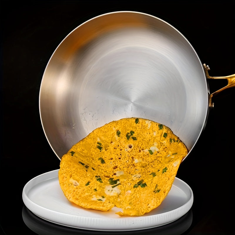 Sunfiona Tri-Ply Stainless Steel Frying Pan Set of 3,21.84/23.88/25.91/27.94/29.97cm Chef's Pans,Skillets,Induction Cookware,Pots and Pans Set,Dishwasher and Oven Safe