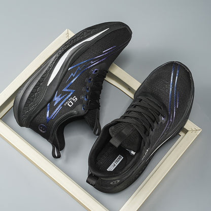 Men'S Lightweight Running Shoes - Gradient Color Athletic Sneakers (Turquoise to Yellow), Breathable Cushioned EVA/TPR Sole, Lace-Up Gym Shoes for Jogging, Training, Everyday - All-Season Performance Footwear with Non-Slip TP