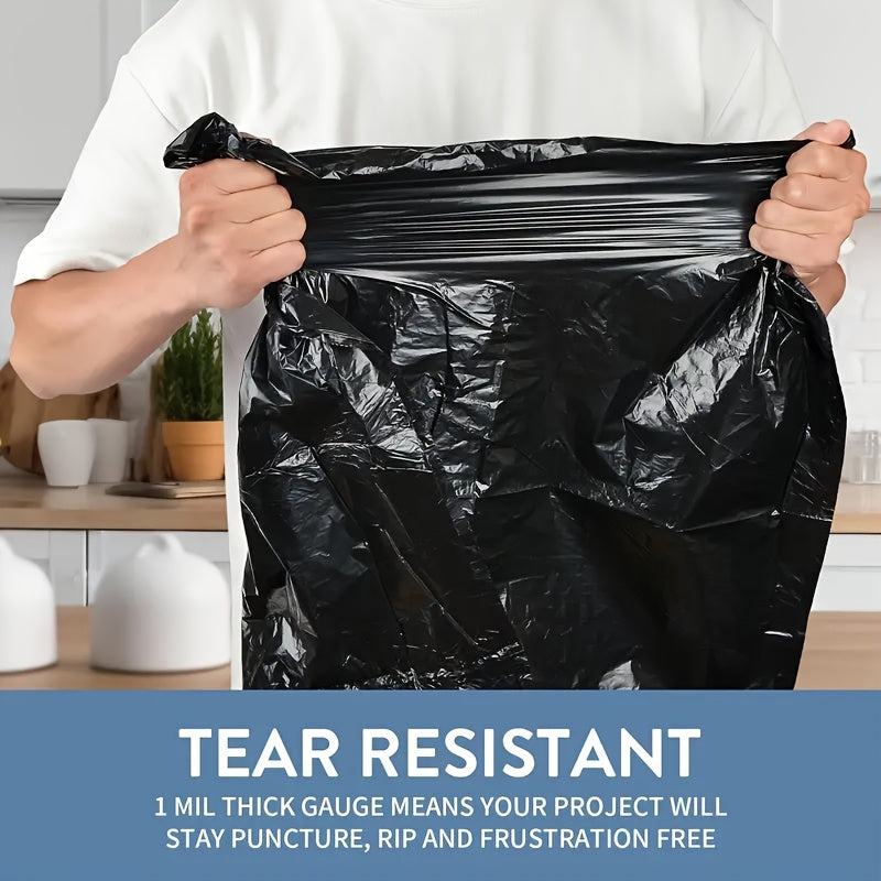 5 rolls of 100 black portable trash bags - suitable for offices, kitchens, living rooms, bathrooms, outdoors and other multi-purposes