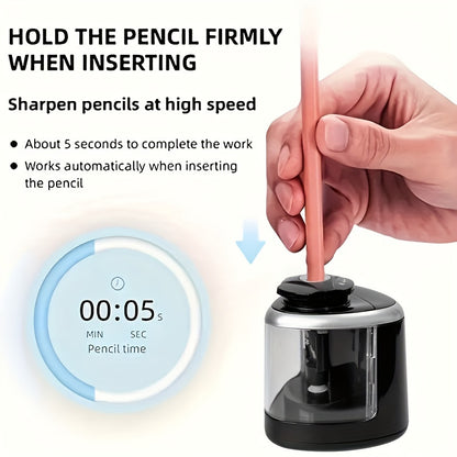 1pc Electric Pencil Sharpener Desktop Automatic Office Stationery
