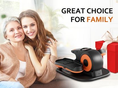 Actflame Under Desk Elliptical Machine, Electric Seated Pedal Exerciser for Seniors Fully Assembled,  Stepper Sitting Leg Exerciser with Remoter, 12 Level Speed Forward & Reverse Direction, Manual & Auto Mode for Home Office,