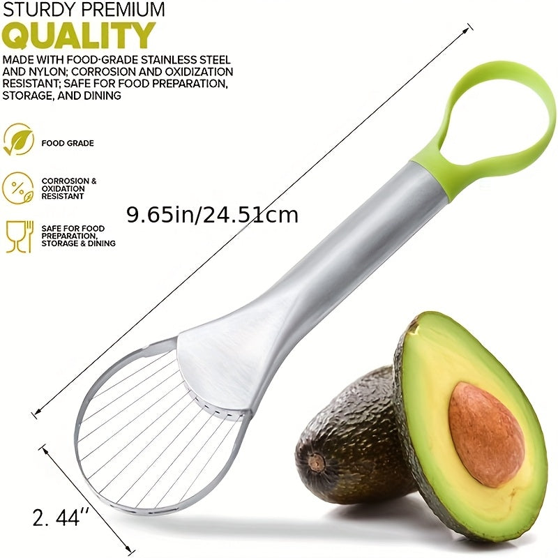 Avocado Slicer and Pitter - Multifunctional Avocado Cutter, Core Separator, Mincer, and Peeler for Home Kitchen Accessories
