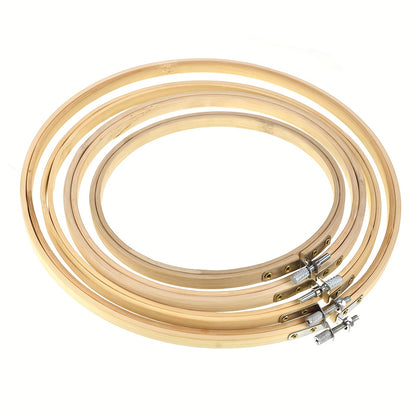 1set Embroidery Kit, 50/100 Colors Threads, 5 Pcs Bamboo Embroidery Hoops And Cross Stitch Tools Set, Hand Embroidery Starter Kit For Beginners Adults