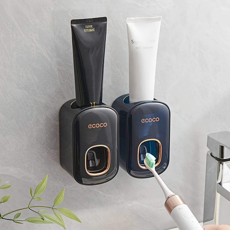 Elegant Wall-Mounted Automatic Toothpaste Dispenser - No Electricity Required