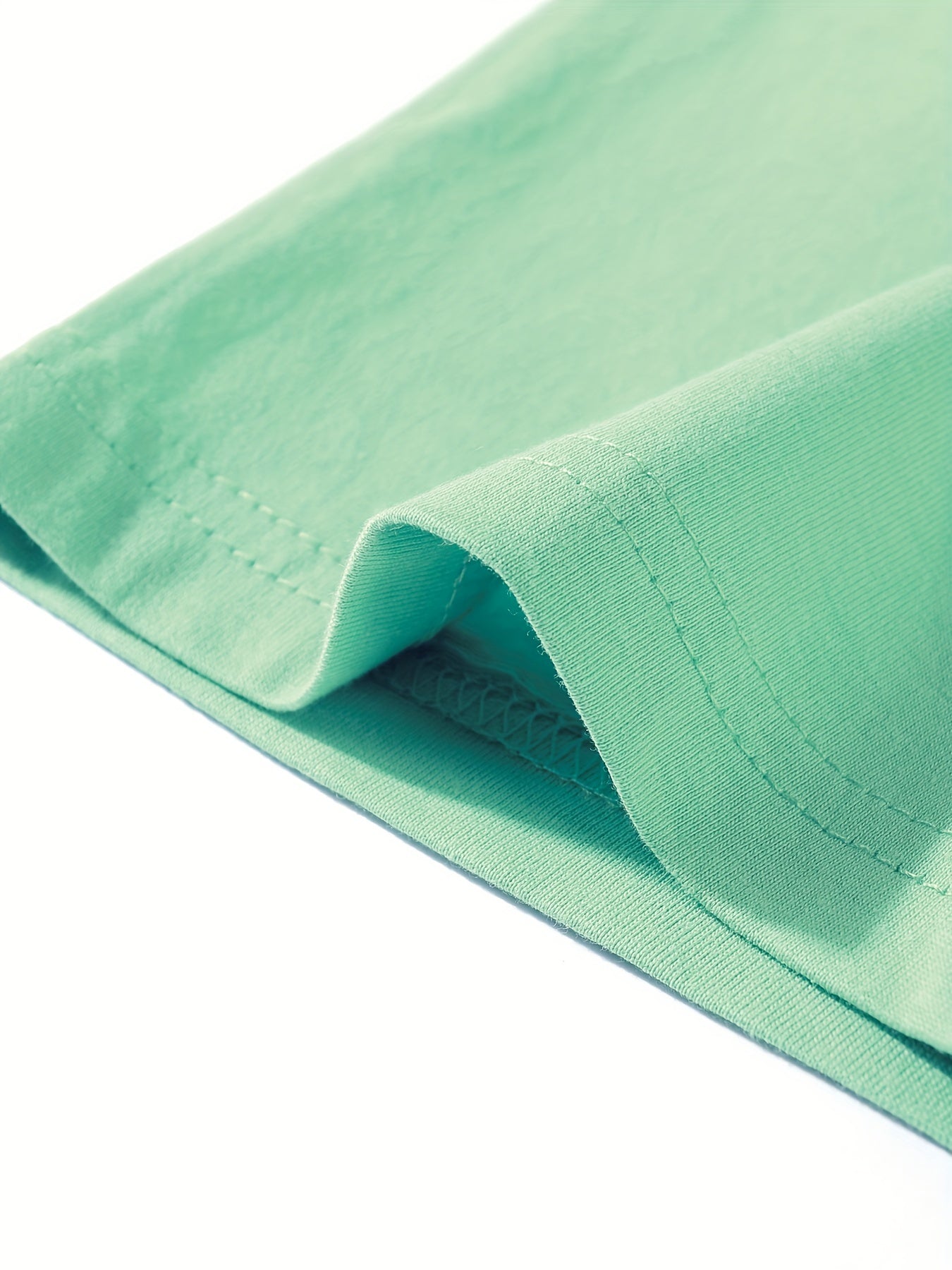 T-shirt infantil de cor sólida, blusa casual de manga curta, t-shirt infantil para o verão.