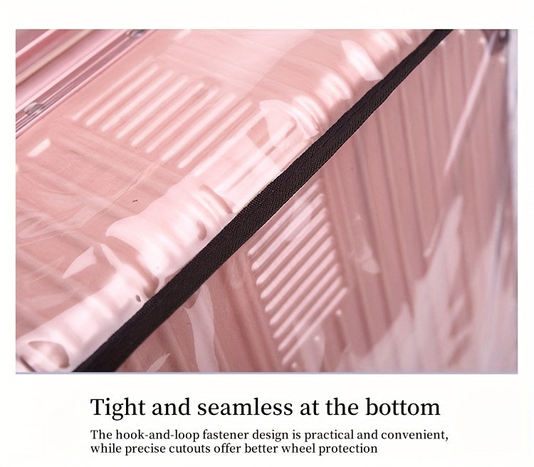 3pcs Luggage Protective Covers, Check-in Shockproof Thick PVC Transparent Dustproof Covers for 50.8cm+60.96cm+71.12cm Suitcases, Waterproof &amp; Durable