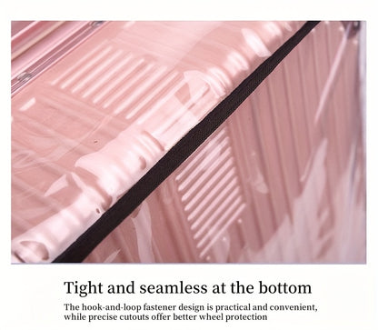 3pcs Luggage Protective Covers, Check-in Shockproof Thick PVC Transparent Dustproof Covers for 50.8cm+60.96cm+71.12cm Suitcases, Waterproof &amp; Durable