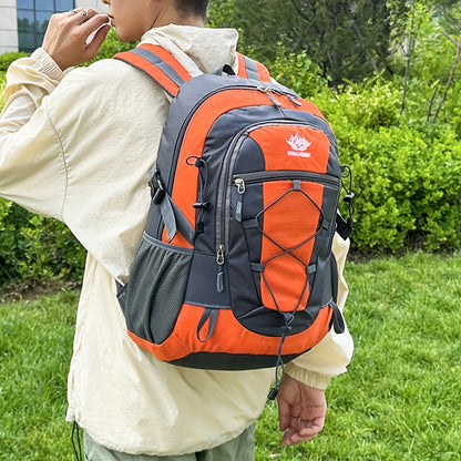 Multi functional outdoor moutaineering bag, lightweight travel hiking luggage storage backpack, can fix hiking poles, Mountain Climbing, Travel Luggage, Practical Storage, Versatile Pack, Durable Fabric, Backpack Accessory, L