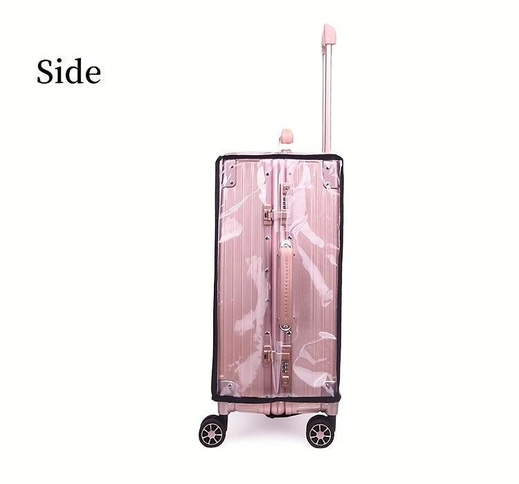 3pcs Luggage Protective Covers, Check-in Shockproof Thick PVC Transparent Dustproof Covers for 50.8cm+60.96cm+71.12cm Suitcases, Waterproof &amp; Durable