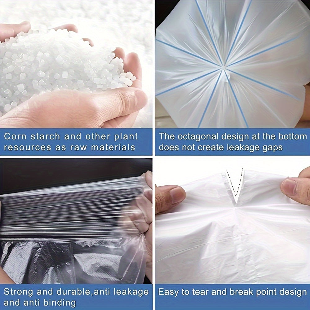 5 rolls100pcs Trash Bags, 9.99L Capacity (45.01x50.01 cm) - High-Quality, Leak-Proof, Multi-Purpose for Home, Kitchen, Office, School, Outdoor & Bathroom Use - Green Plastic Disposable Waste Bags