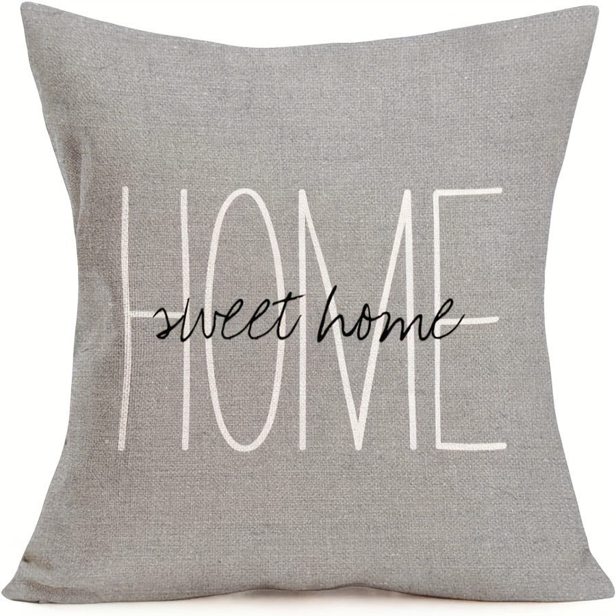 4pcs-Home Sweet Home Pillow Set Warm Inspirational Quotes Cushion Set Farmhouse Pillow Set Suitable for Sofa Decoration