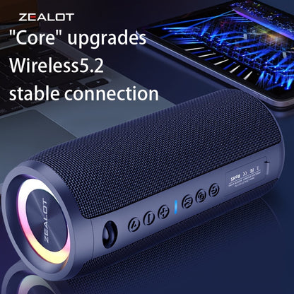 ZEALOT S51 Pro 40W Wireless Speakers - 16Hrs Playtime, Dual Pairing, Booming Bass, Waterproof IPX5, Portable with Handle, USB-C Charging, 7.2 Surround Sound, 40W Power, for Home, Car, Camping, Travel - Ideal Christmas Gift