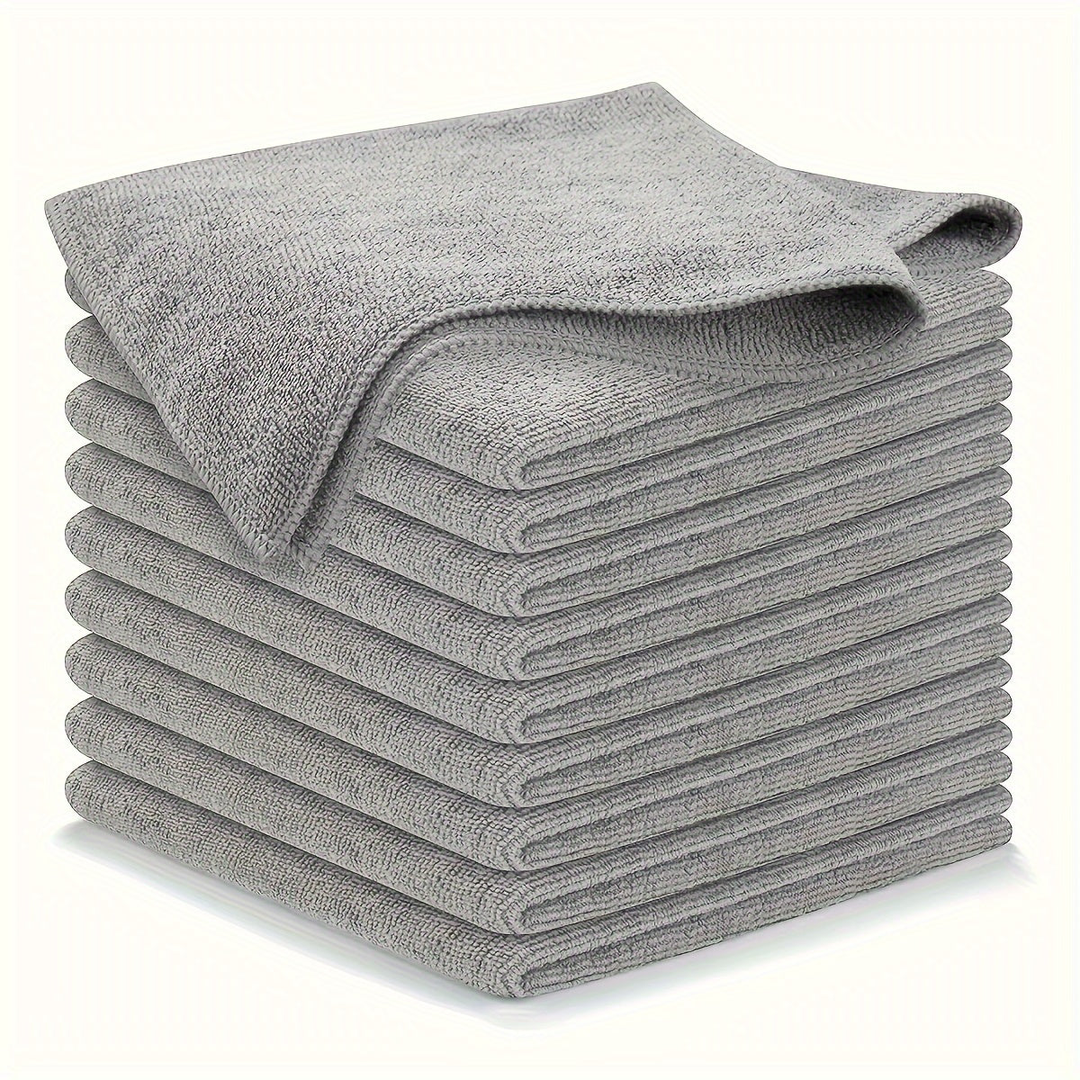 5/10/20/50/100pcs Kitchen Towel, Ultra-fine Fiber Light Gray Cleaning Cloth Set, Absorbent, Soft And Stain-removing Cloth, For Cleaning Glass, Cooking Bench, Pot, Bowl, Water Tap, Lampblack Machine
