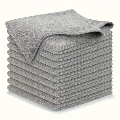5/10/20/50/100pcs Kitchen Towel, Ultra-fine Fiber Light Gray Cleaning Cloth Set, Absorbent, Soft And Stain-removing Cloth, For Cleaning Glass, Cooking Bench, Pot, Bowl, Water Tap, Lampblack Machine