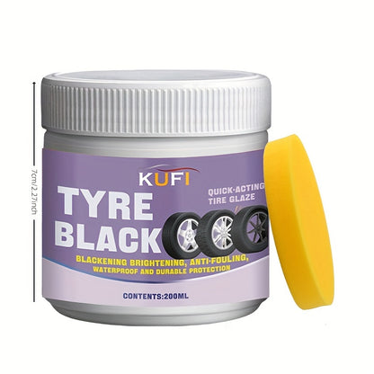 Cera Premium para Brilho de Pneus - Proteção Durável e Intensificador de Brilho para Peças Plásticas, Revestimento de Manutenção de Longa Duração, Antienvelhecimento, Proteção de Pneus