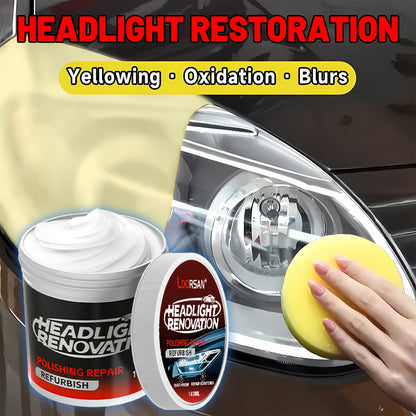 Premium Car Headlight Restoration Kit – Fixes Yellowing, Haze, Oxidation & Scratches for Safer Driving