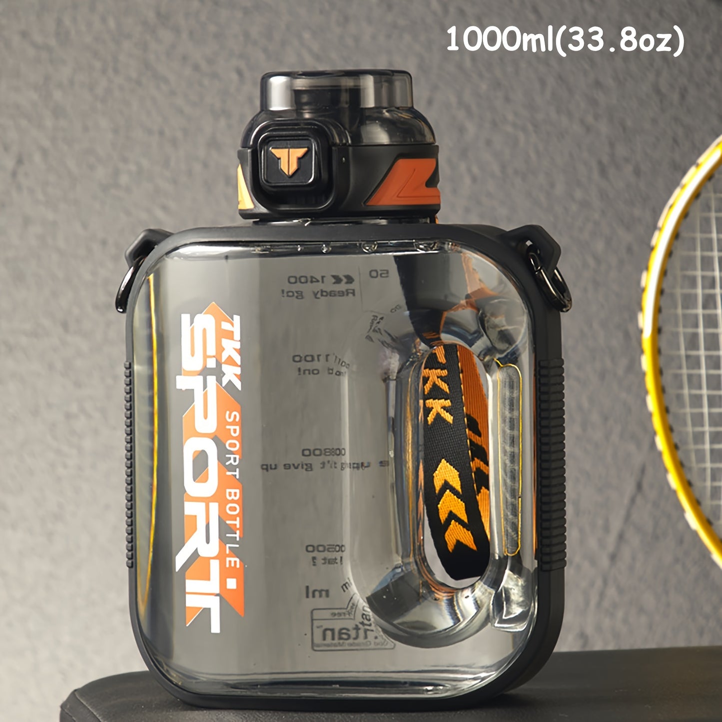 1pc TKK Leakproof Sports Water Bottle Jug with Handle &amp; Straw - Wide Mouth, BPA-Free, for Gym, Travel, Camping, Yoga - Available in 1000ml/1600ml/2100ml (33.81oz/54.1oz/71.01oz) - Ideal Gift for Athletes, Hikers, Outdoor Enth