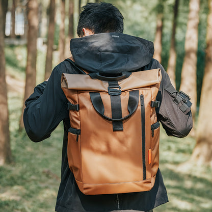 Business backpack Men's fashion laptop backpack student bag large-capacity travel bag Oxford cloth backpack commuting outdoor travel bag light pockets can accommodate 15.6-inch notebook, 7.9-inch iPad.