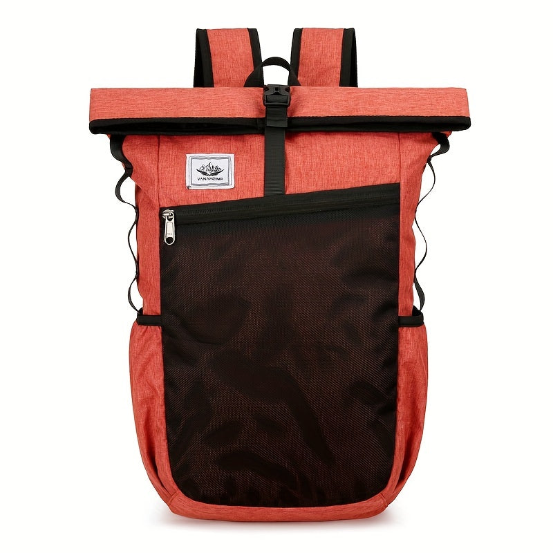 1pc Portable Multi-functional Sports Backpack, Foldable Lightweight Storage Bag for Men Women Outdoor Camping Hiking Travel Riding