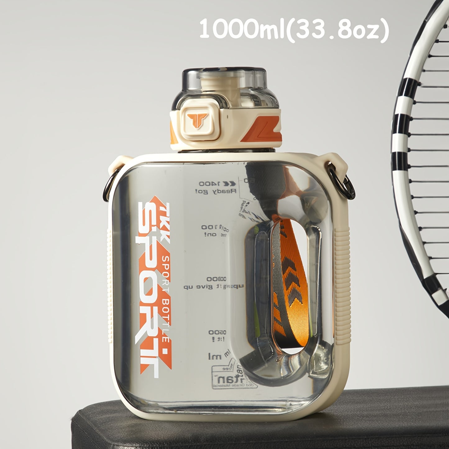 1pc TKK Leakproof Sports Water Bottle Jug with Handle &amp; Straw - Wide Mouth, BPA-Free, for Gym, Travel, Camping, Yoga - Available in 1000ml/1600ml/2100ml (33.81oz/54.1oz/71.01oz) - Ideal Gift for Athletes, Hikers, Outdoor Enth