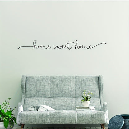 1pc Exquisite Home Sweet Home Phrase Wall Sticker, Art Decal For House Decoration, Wall Decals For Bedroom Decor, Vinyl Mural Wallpaper
