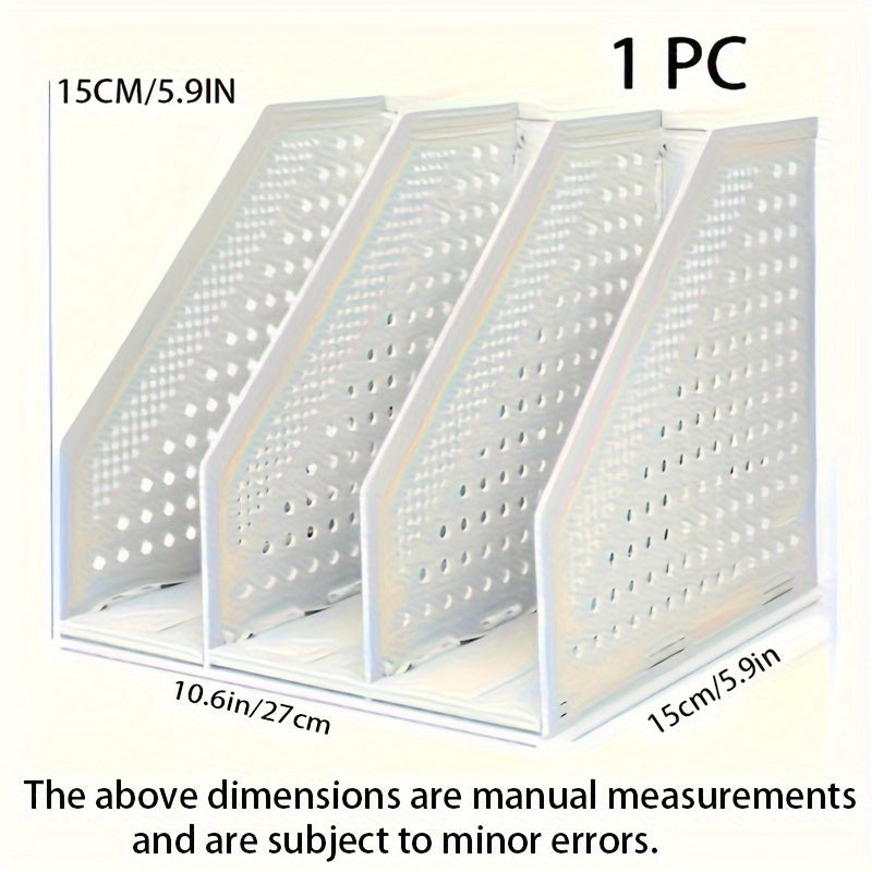 Retractable 4-Compartment Bookshelf File Storage Box: Desk Necessities & Data File Organizer for Office Furniture, School Learning & Decoration Storage Stationery