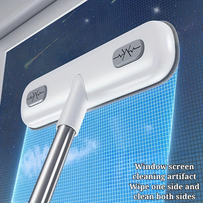 Magical window cleaning brush, extendable handle, screen cleaning brush tool, reusable, pet hair removal tool, home door and window cleaning brush, cleaning supplies, cleaning tools, Halloween/Christmas gifts