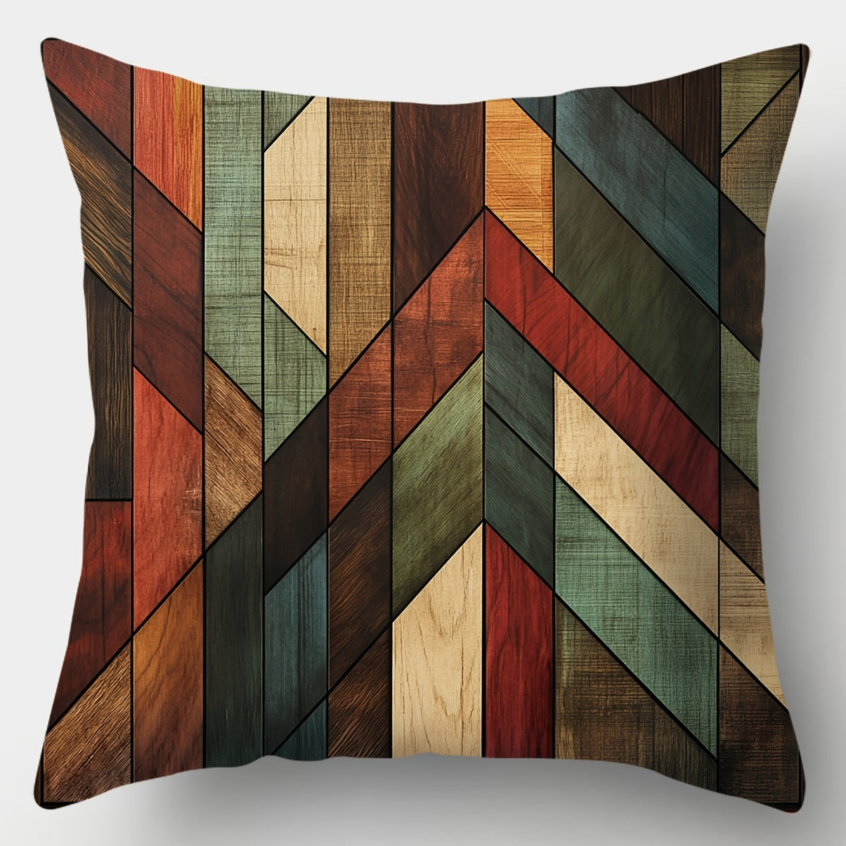 4-Pack Contemporary Geometric Throw Cushion Covers for Sofa, Machine Washable, Printed Zipper Closure, Versatile Room Decor, Woven Polyester Decorative Case Set for Living Room, Bedroom, Patio Furniture