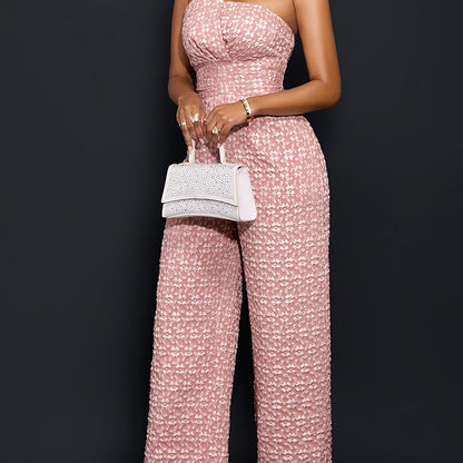 Vintage Style Elegant Floral Texture Business Trousers for Women