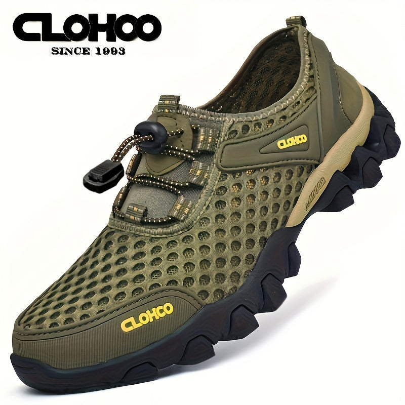 CLOHOO Men's Trendy Comfortable Mesh Sandals, Breathable Wear-resistant Non-slip Sport Shoes For Outdoor Walking Running Hiking, Spring Summer Autumn