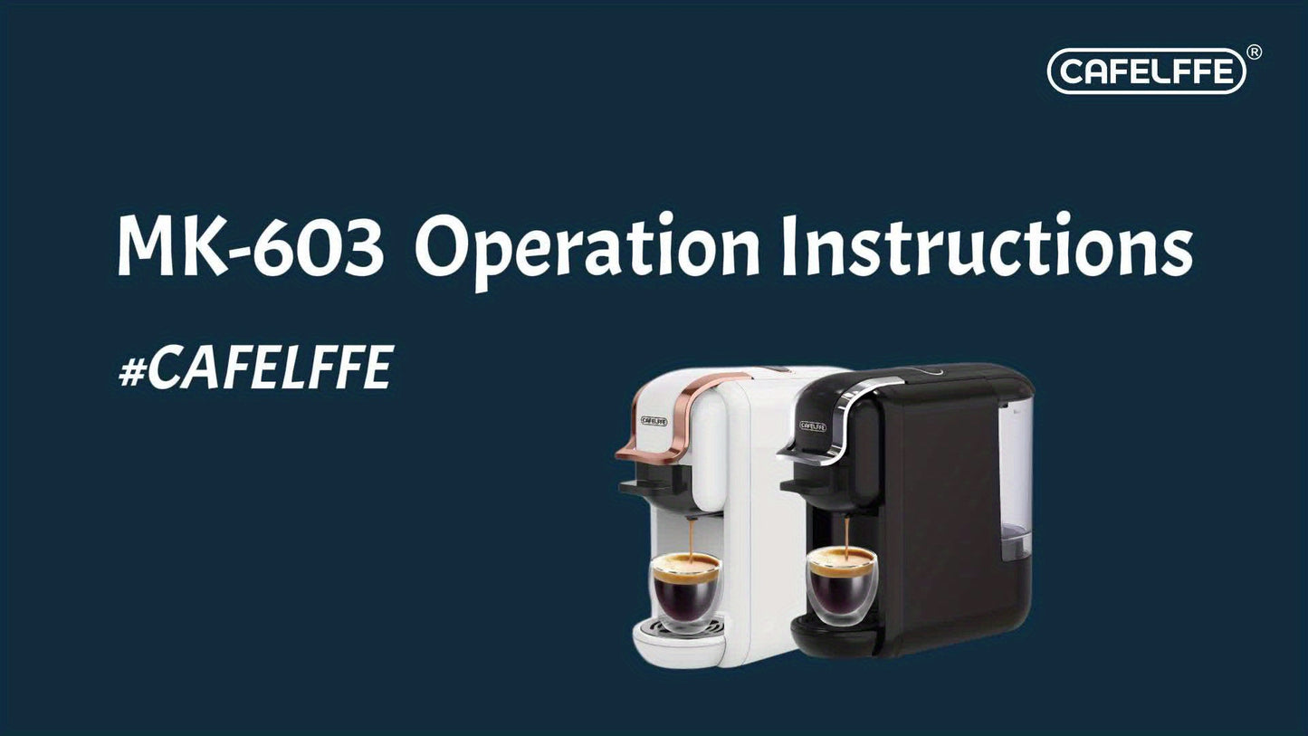 CAFELFFE Multifunctional Capsule Coffee Machine | Italian Espresso Machine | Hot and Cold Use | Quick Heating | Compatible with NES Capsules, DG Capsules, ESEpod | Automatic Coffee Maker for Home and Office | Great Gift for D