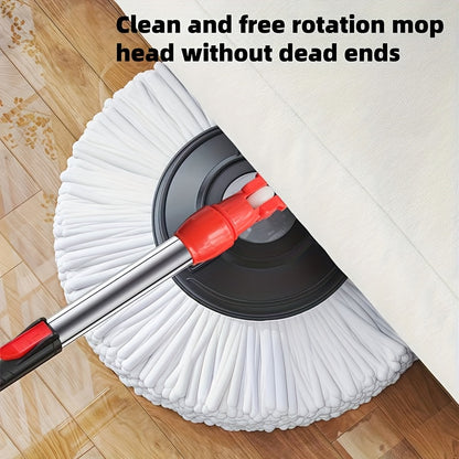 Rotating Mop with a Hands-Free Cleaning Bucket, Featuring a Telescopic Handle, Foot Pedal, And Manual Pressure for Dual-Drive Floor Cloth.