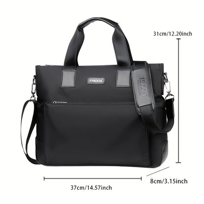 Unisex double shoulder strap design square bag Crossbady bag travel texture Oxford fabric casual crossbody bag multi compartment large capacity anti-theft shoulder bag workplace commuting briefcase