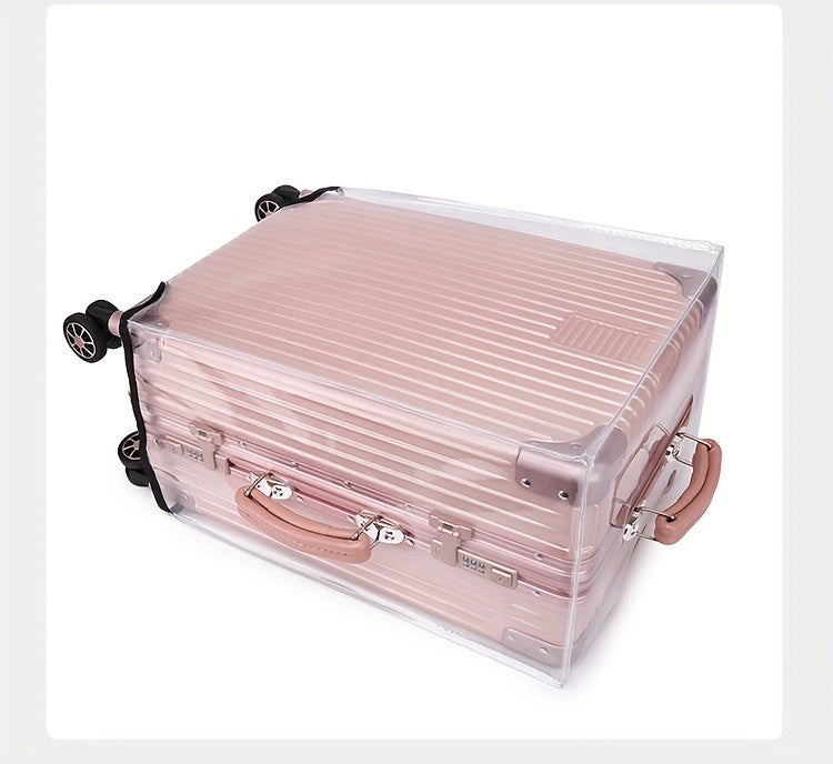 3pcs Luggage Protective Covers, Check-in Shockproof Thick PVC Transparent Dustproof Covers for 50.8cm+60.96cm+71.12cm Suitcases, Waterproof &amp; Durable