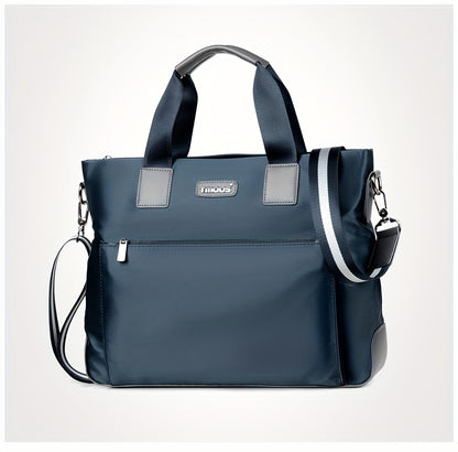 Unisex double shoulder strap design square bag Crossbady bag travel texture Oxford fabric casual crossbody bag multi compartment large capacity anti-theft shoulder bag workplace commuting briefcase
