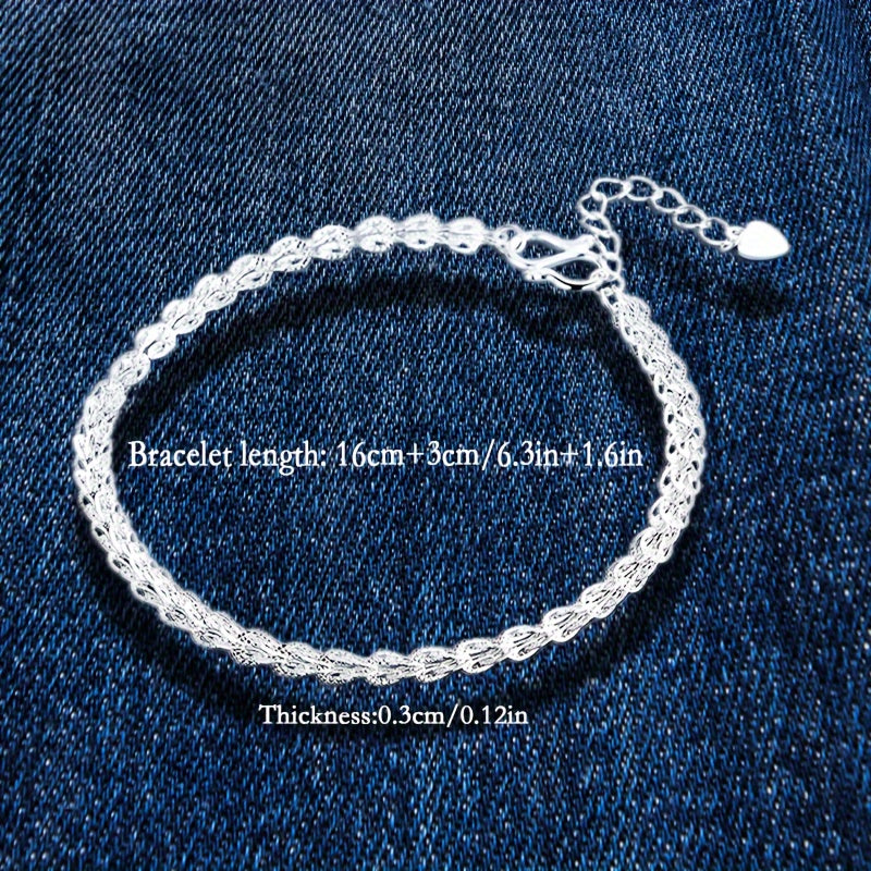925 Sterling Silver Phoenix Tail Bracelet Female Simple Minimalist Bracelet Jewelry Silver Color