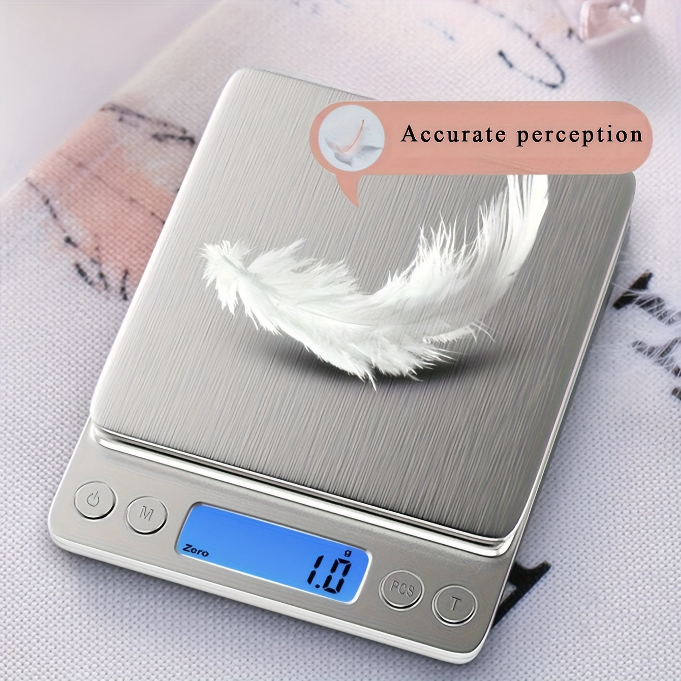 High Precision Digital Kitchen Scale - Stainless Steel, Grams & Ounces, Compact Design for Cooking, Baking & Meal Prep, Perfect for Apartments & Dorms, Back-to-School Essential (Battery Not Included), Appliances for Kitchen