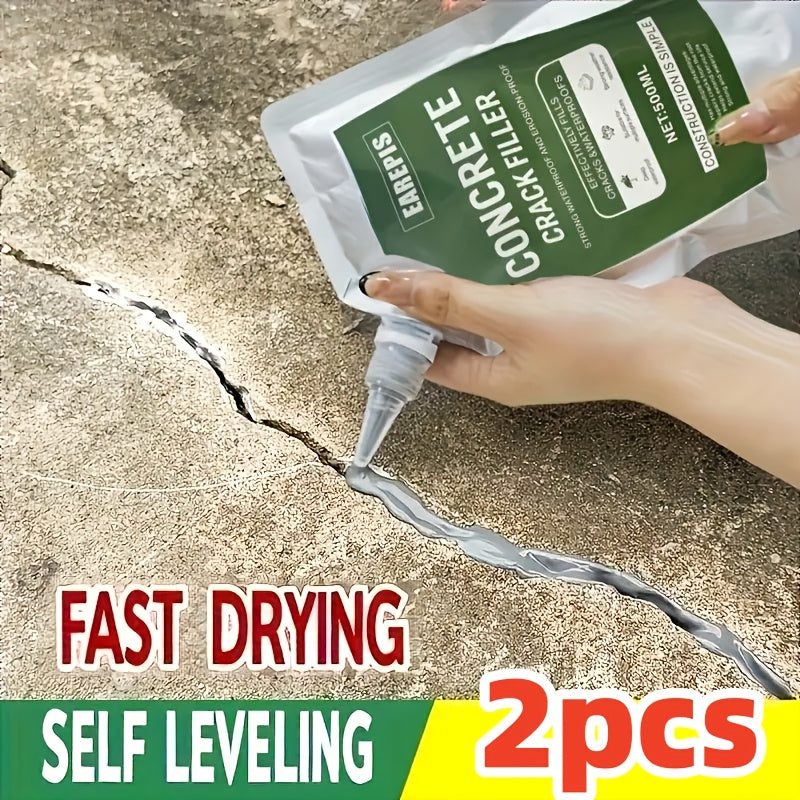 1000ml Quick-Dry Durable Grout Kit, Leak-Proof & Wear-Resistant Formula for Concrete Cracks – Ideal for Floors, Walls, Roofs, and Pipes – Indoor/Outdoor Use with Nozzle Design, Wall Sealing, Concrete Crack Filler, Precisi
