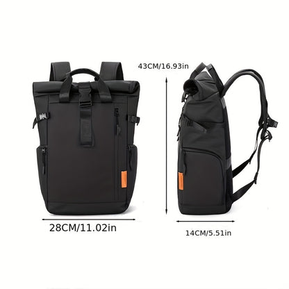 Stylish Men’s Oxford Backpack - Large Capacity, Perfect for School & Travel